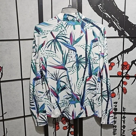 Puma‎ Floral Paradise 1/4 Zip Sweatshirt Golf Athleisure Tennis Size Small NWT - Picture 8 of 10